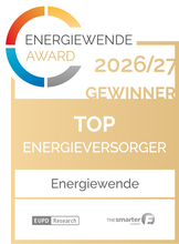 Energiewende Award 2026/27: Gewinner als Top-Energieversorger in der Kategorie Energiewende.