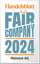 Siegel des Logo Handelsblatt Fair Company 2022
