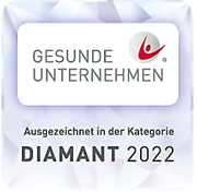 Siegel des Logo Gesunde Unternehmen Diamant 2022