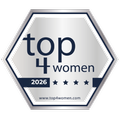 Siegel des Logo Top4women Silver 2025