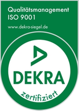 Siegel des Logo DEKRA Qualitätsmanagement Zertifikat