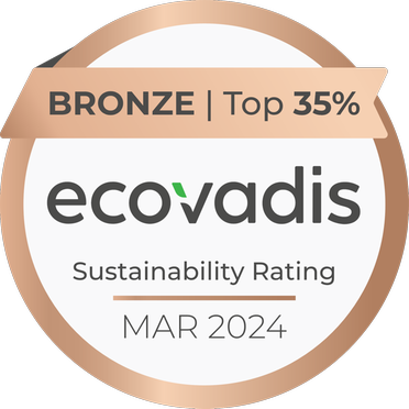 Siegel Bronze Top 35 % ecovadis Sustainability Rating März 2024