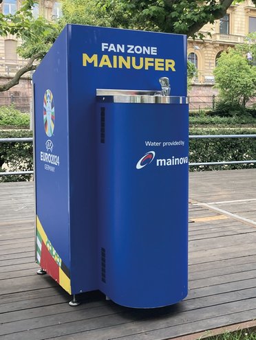 © Mainova AG Mobiler Mainova-Trinkbrunnen zur EURO 2024