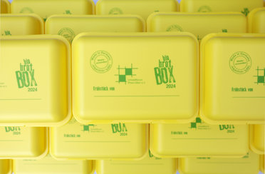 © Heiko Rhode Nahaufnahme der gelben Bio-Brotboxen 2024