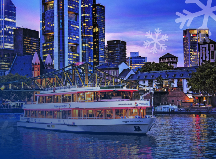 Primus Linie auf dem Main im Dunkeln mit Licht