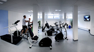 Das hauseigene Fitnessstudio „Präfit“