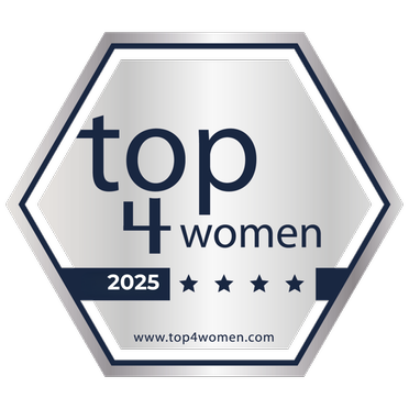 Siegel des Logo Top4women Silver 2025