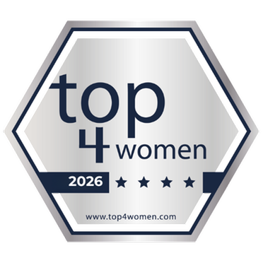 Siegel des Logo Top4women Silver 2025