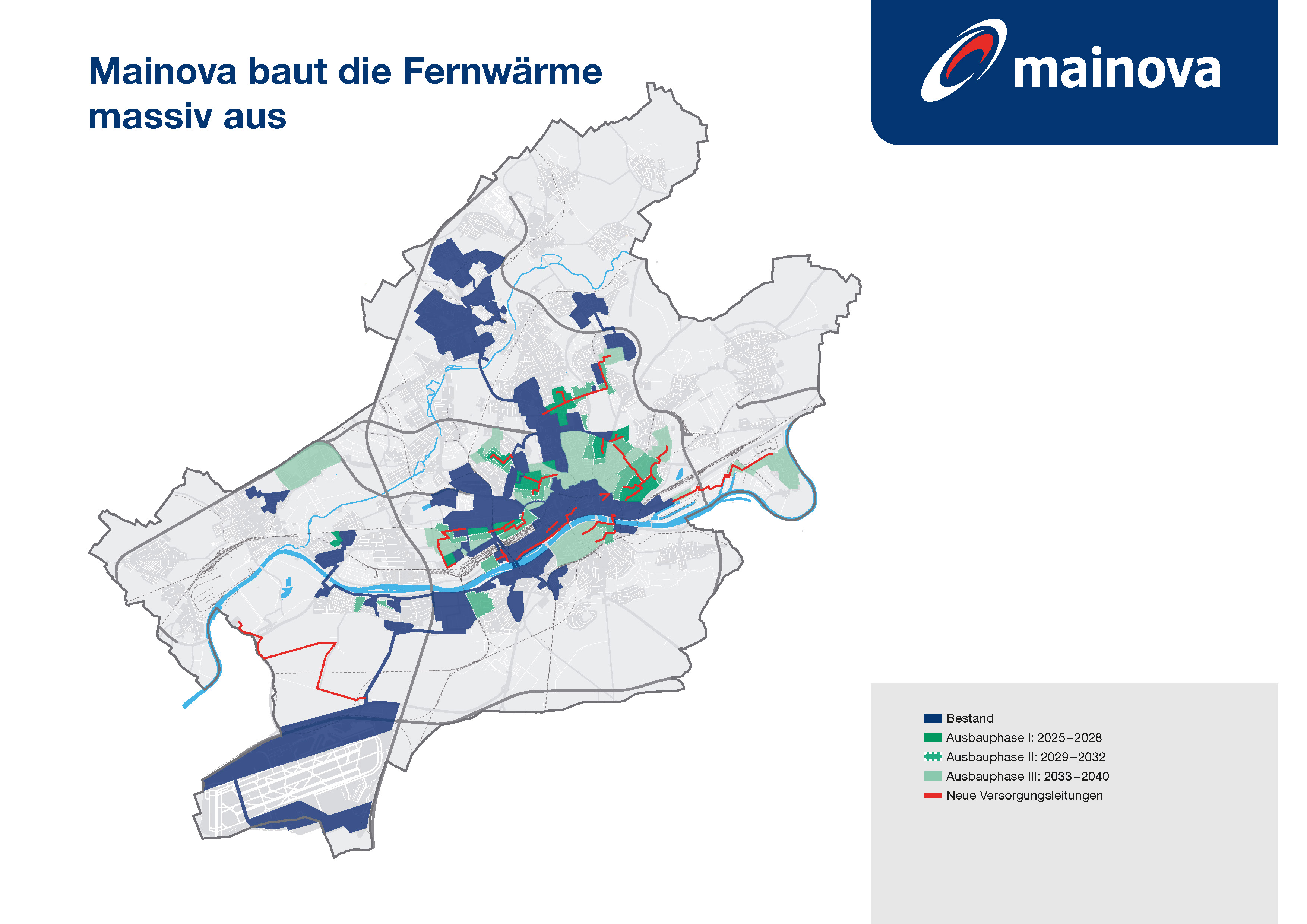 Karte Fernwärmeausbau Mainova AG