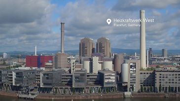 © Mainova Vogelperspektive vom Heizkraftwerk West