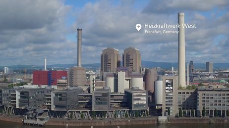 © Mainova Vogelperspektive vom Heizkraftwerk West