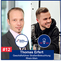 © Mainova Portraits vom SRM-Geschäftsführer Thomas Erfert und von Podcast-Moderator Sebastian
