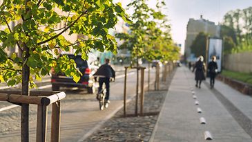 © stock.adobe.com/victorgrow Rad- und Fußgängerweg neben einer Straße im Grünen