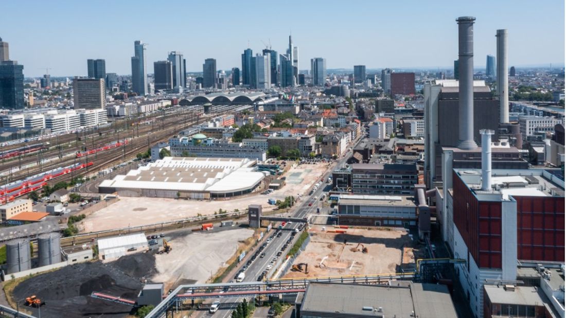 Drohnenbild von der Baustelle HKW West