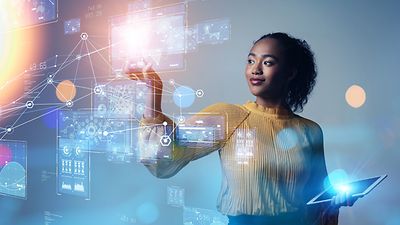 © istock.com/metamorworks Frau digitale Welt