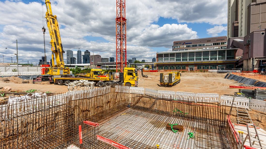 Impressionsbild der Baustelle am Heizkraftwerk West