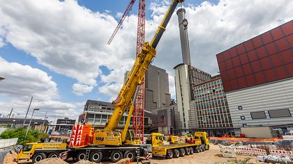 Impressionsbild der Baustelle am Heizkraftwerk West