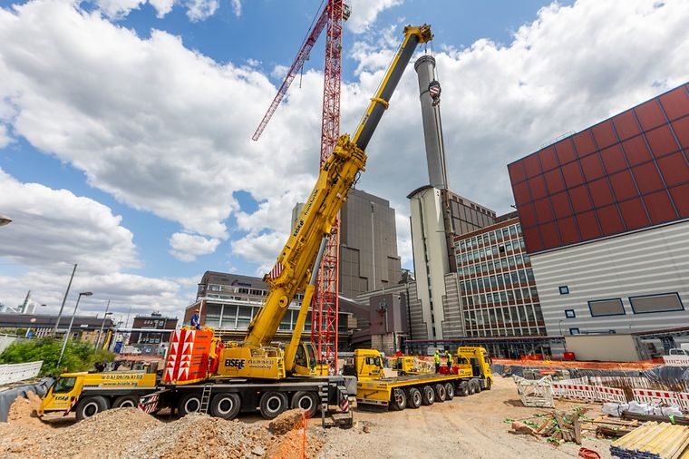 © Mainova AG Impressionsbild der Baustelle am Heizkraftwerk West