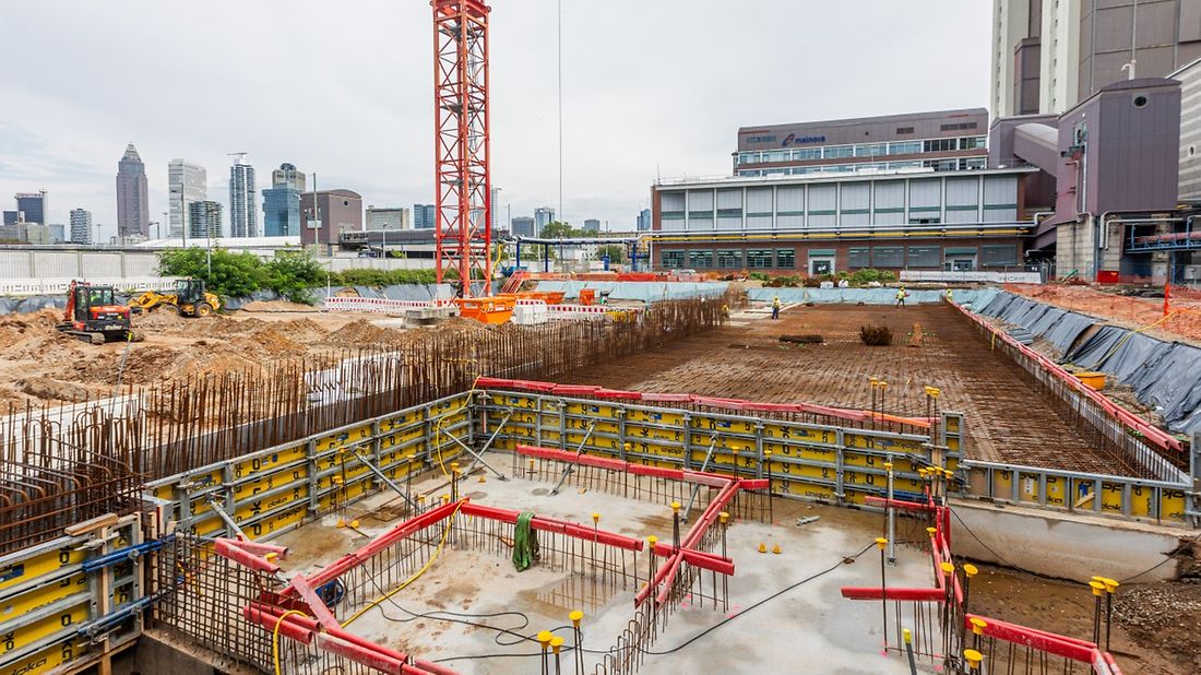 Fotoaufnahme der Baustelle Heizkraftwerk West