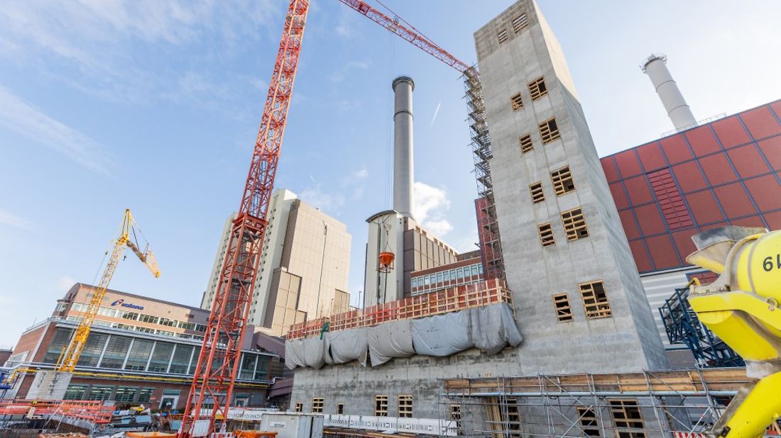 Baustelle des HKW West im November.
