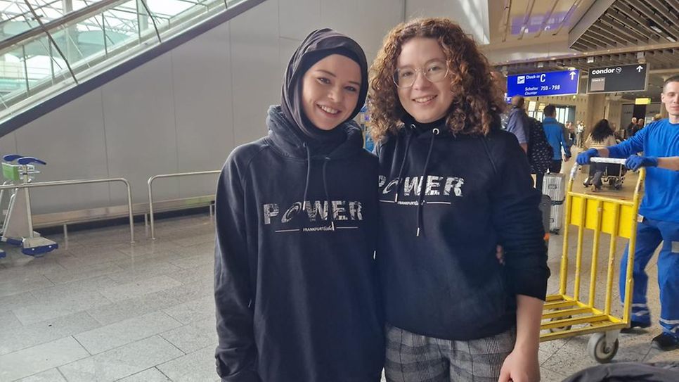 Vor dem Abflug am Frankfurter Flughafen