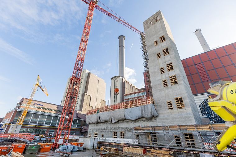 © Mainova Baustelle des HKW West im November.