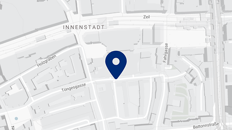 © Mainova Kartenbild von der Frankfurter Innenstadt Nahaufnahme mit abstrakter Karte