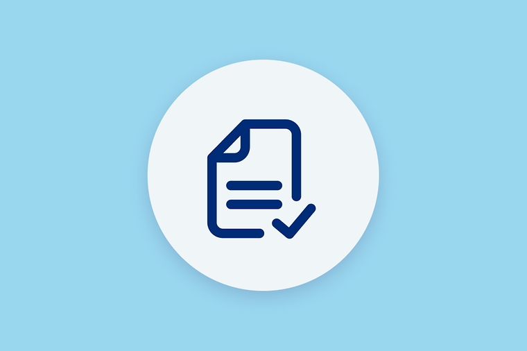 Icon-Bild: Dokument mit Haken