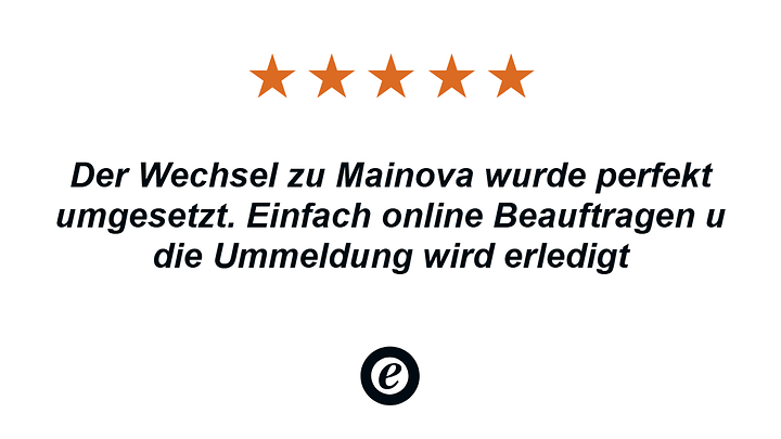 © TrustedShops Eine Kundenbewertung der Mainova AG von der Plattform TrustedShops