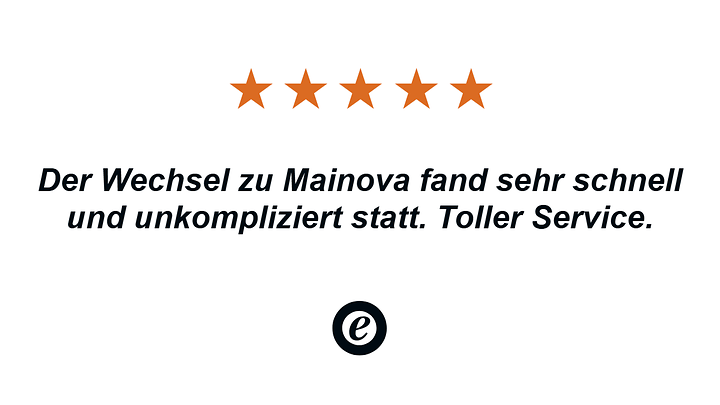 © TrustedShops Eine Kundenbewertung der Mainova AG von der Plattform TrustedShops