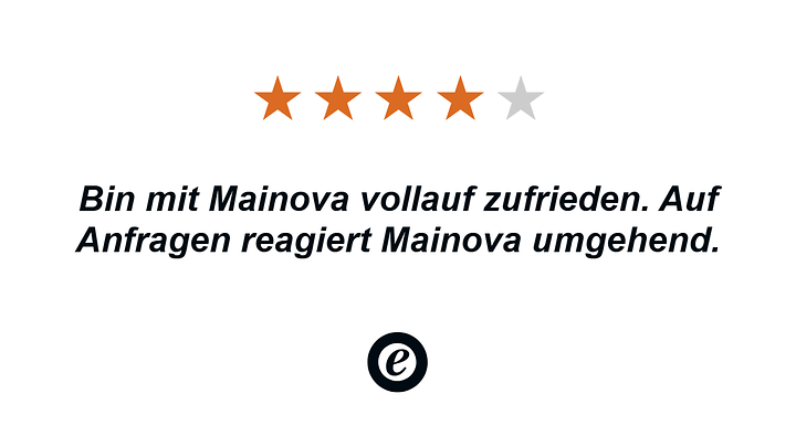 © TrustedShops Eine Kundenbewertung der Mainova AG von der Plattform TrustedShops