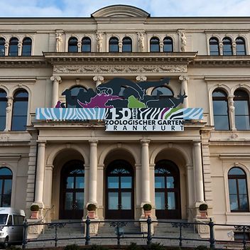 Das Hauptgebäude des Zoologischen Gartens in Frankfurt am Main