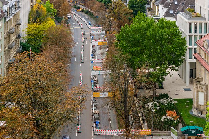 Baustelle in einer Straße