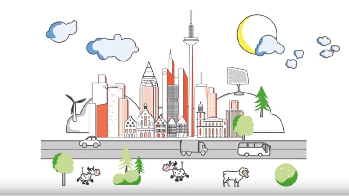 Vorschaubild Video Kinderzeichnung Skyline Frankfurt
