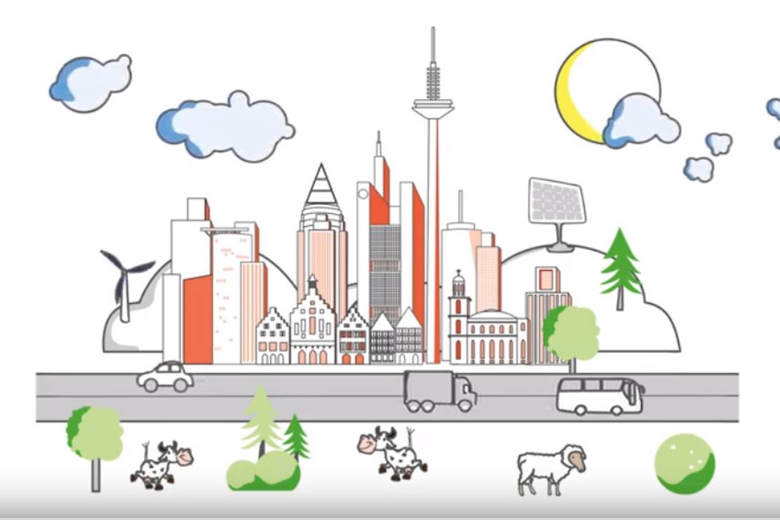 Vorschaubild Video Kinderzeichnung Skyline Frankfurt