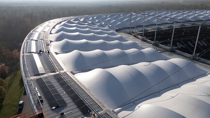 © studio fiftynine GmbH Das Frankfurter Fußballstadion Deutsche Bank Park von oben