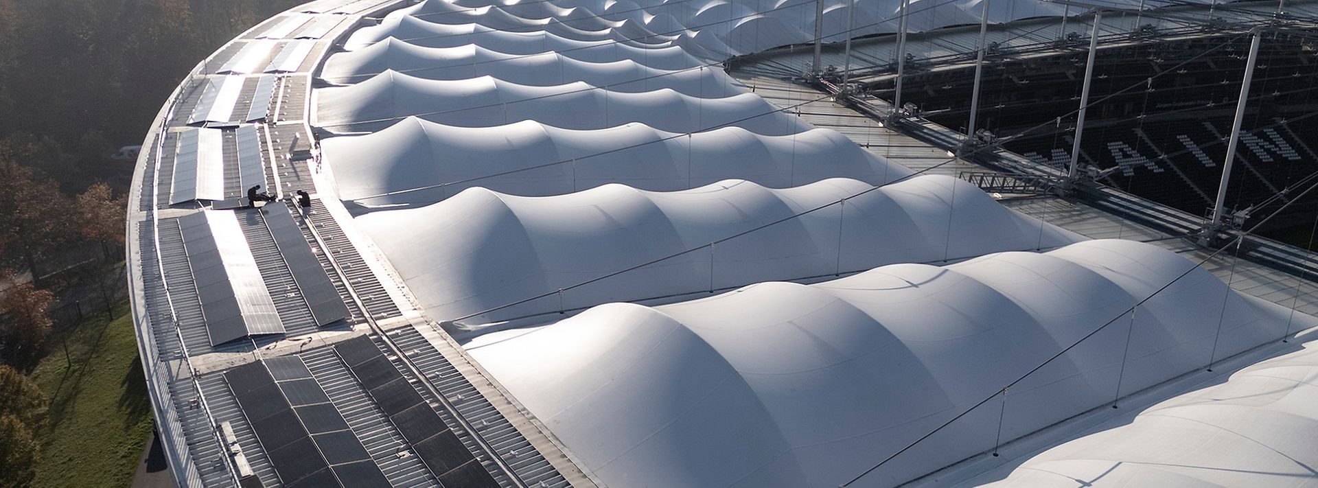 © studio fiftynine GmbH Das Frankfurter Fußballstadion Deutsche Bank Park von oben