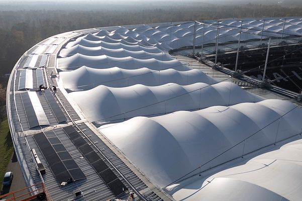 © studio fiftynine GmbH Das Frankfurter Fußballstadion Deutsche Bank Park von oben