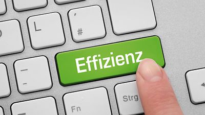 Tastatur mit Taste Effizienz