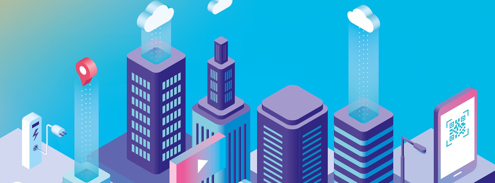 Darstellung Vernetzung in der Smart City