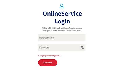 © Mainova AG Screenshot der OnlineService Login-Maske