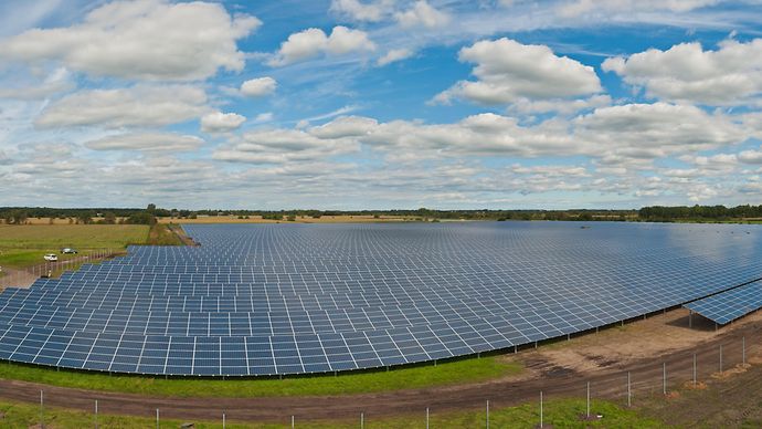 Solarpanels zur Erzeugung von Ökostrom