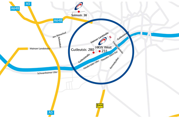 © Mainova Illustration der Anfahrt zum Mainova Heizkraftwerk West